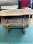 Table, S12, Vintage Barrel Accent Small Side Table