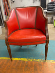 Chair, SAC, Rich Pumpkin Leather, English Tub Chair