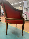 Chair, SAC, Rich Pumpkin Leather, English Tub Chair