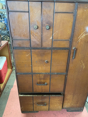 Cabinet SAF, Vintage 4 Drawer Wooden Wardrobe Cabinet