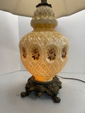 Lamp, B71, Mid-Century,  Floral, Double Lamp